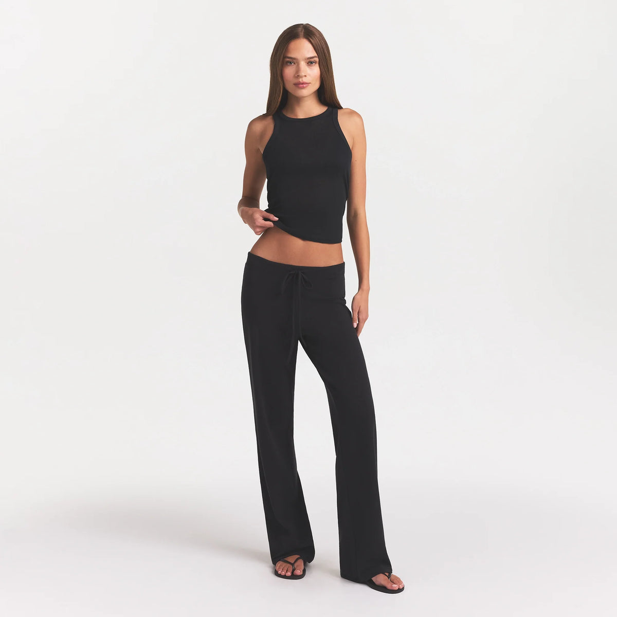 COTTON JERSEY STRAIGHT LEG PANT | SOOT