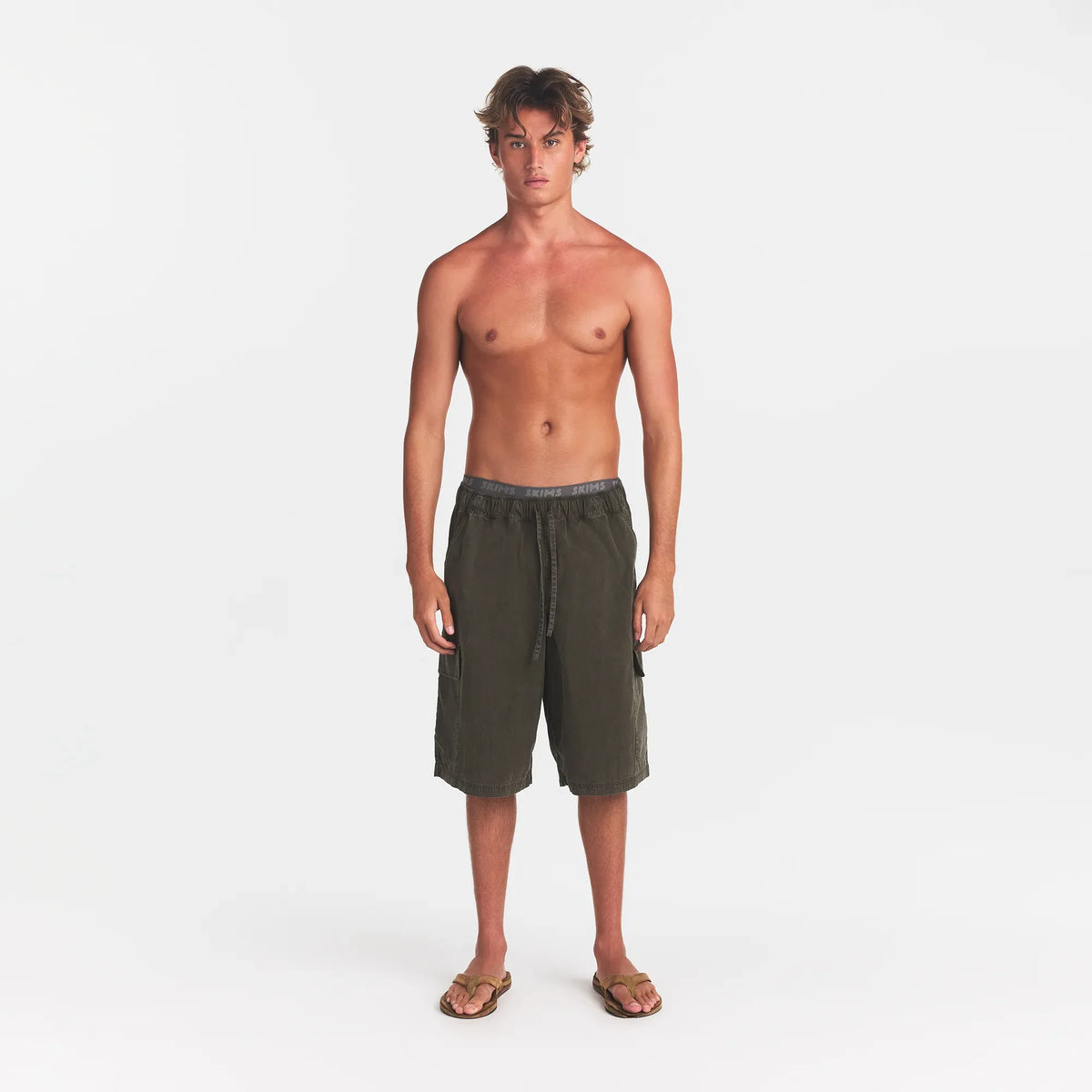 WOVEN MENS RELAXED CARGO SHORT | JUNGLE