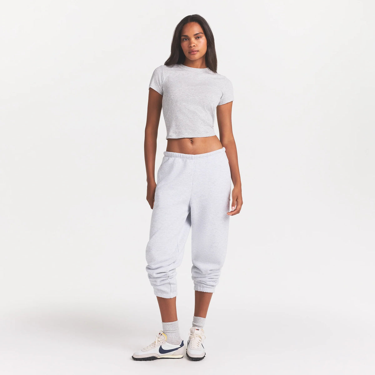 COTTON FLEECE JOGGER | LIGHT HEATHER GREY