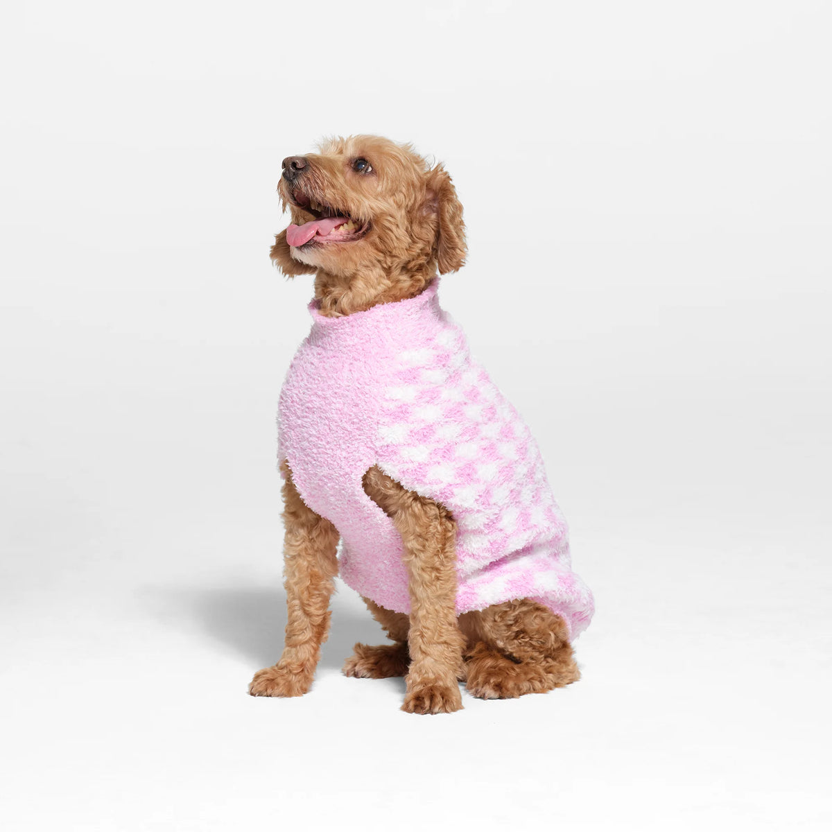 COZY KNIT PET SWEATER | PETAL HOUNDSTOOTH