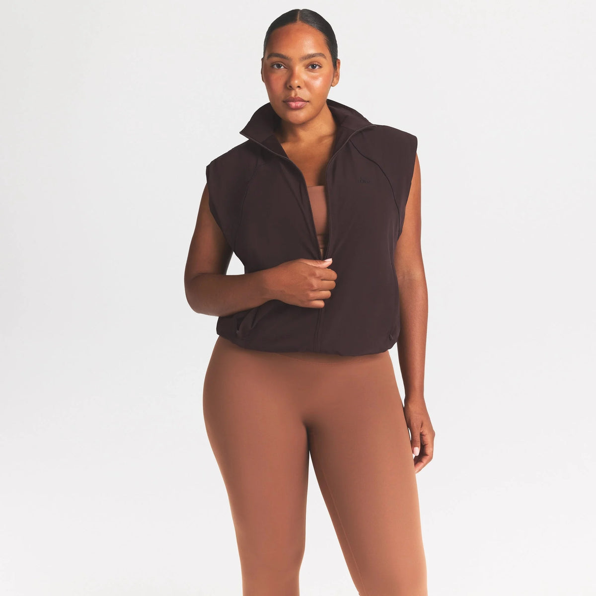 NikeSKIMS STRETCH NYLON OVERSIZED VEST | DARK ROAST