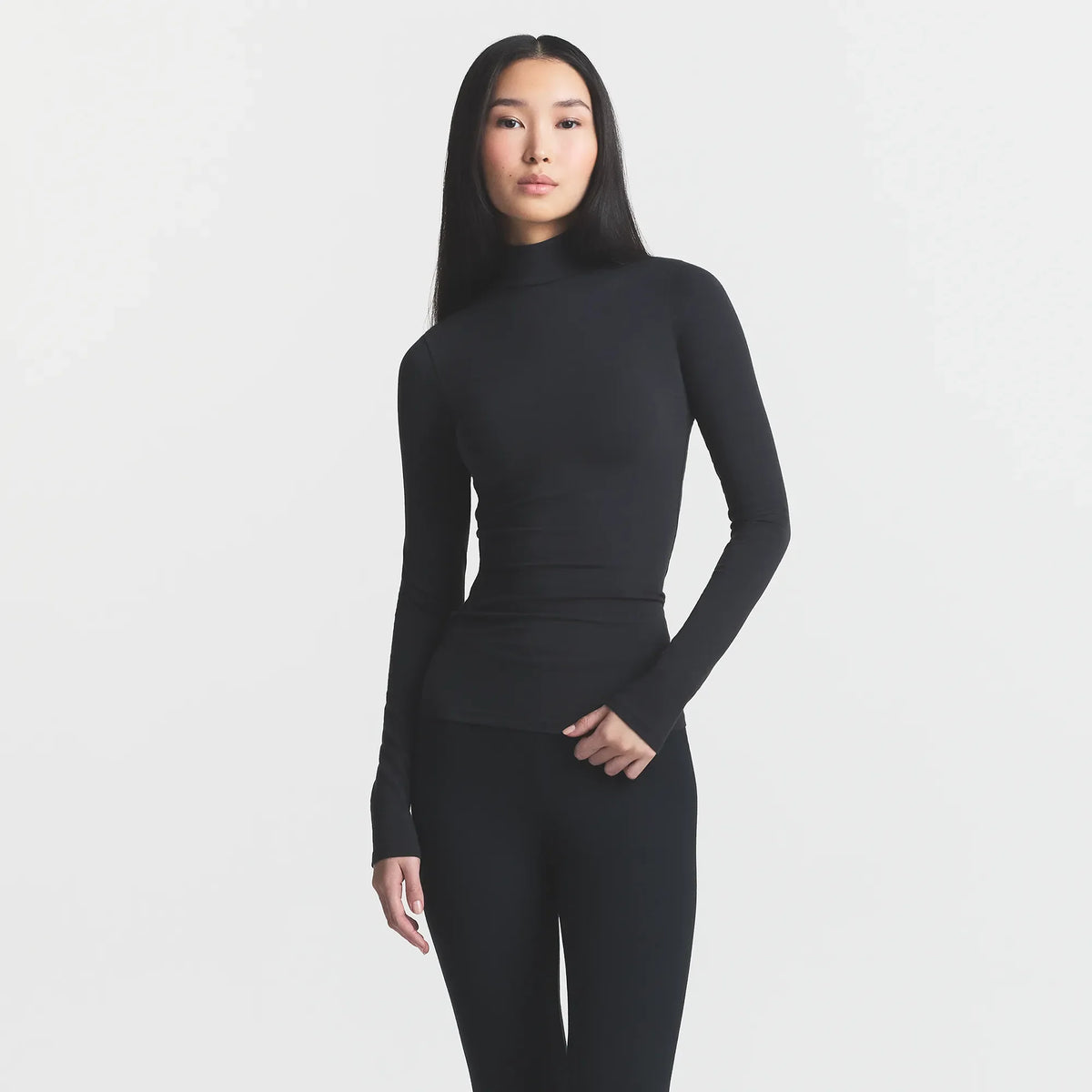 COTTON JERSEY TURTLENECK LONG SLEEVE | SOOT