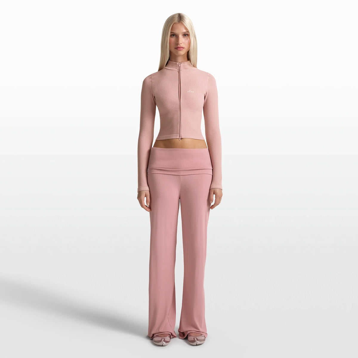 NikeSKIMS STRETCH KNIT FOLDOVER WIDE LEG PANT | HIMALAYAN