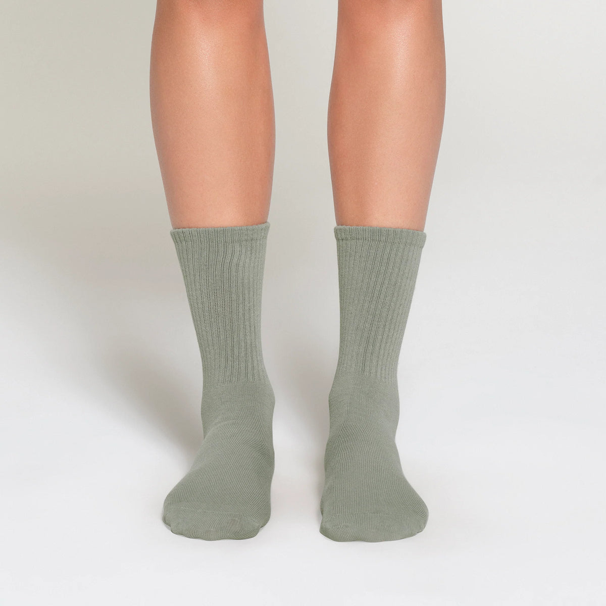 RIBBED CREW SOCK | MINERAL
