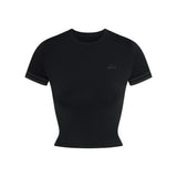NikeSKIMS STRETCH KNIT CROPPED T-SHIRT | OBSIDIAN