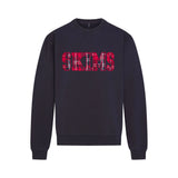 BOYFRIEND FLEECE OVERSIZED CREWNECK | BLUE BLACK SKIMS PLAID