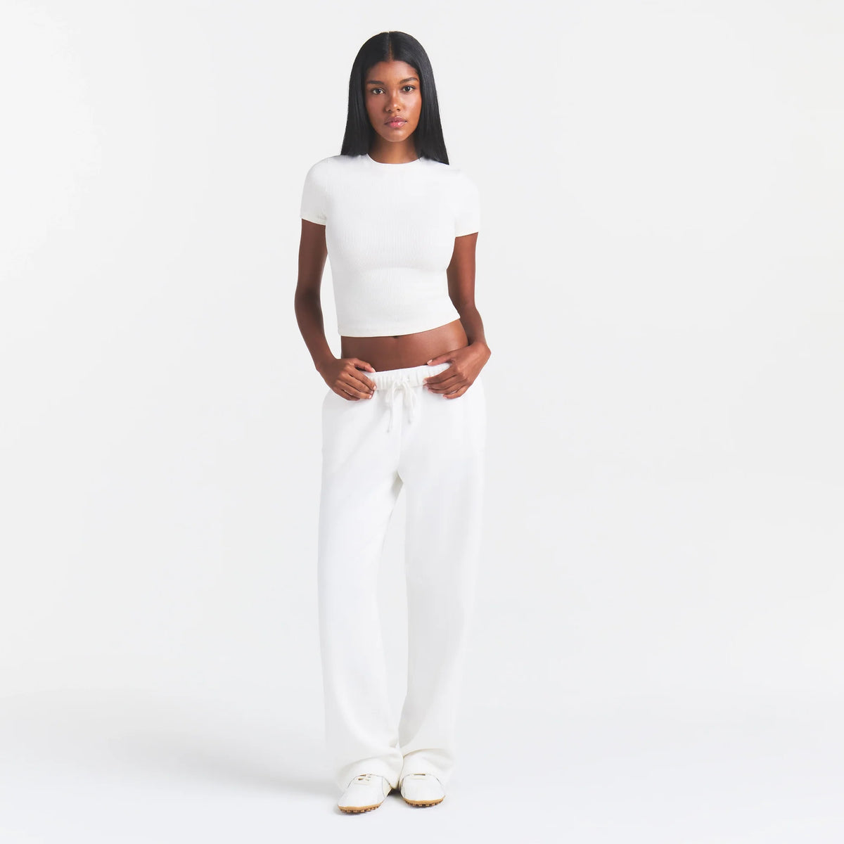 COTTON RIB T-SHIRT | MARBLE