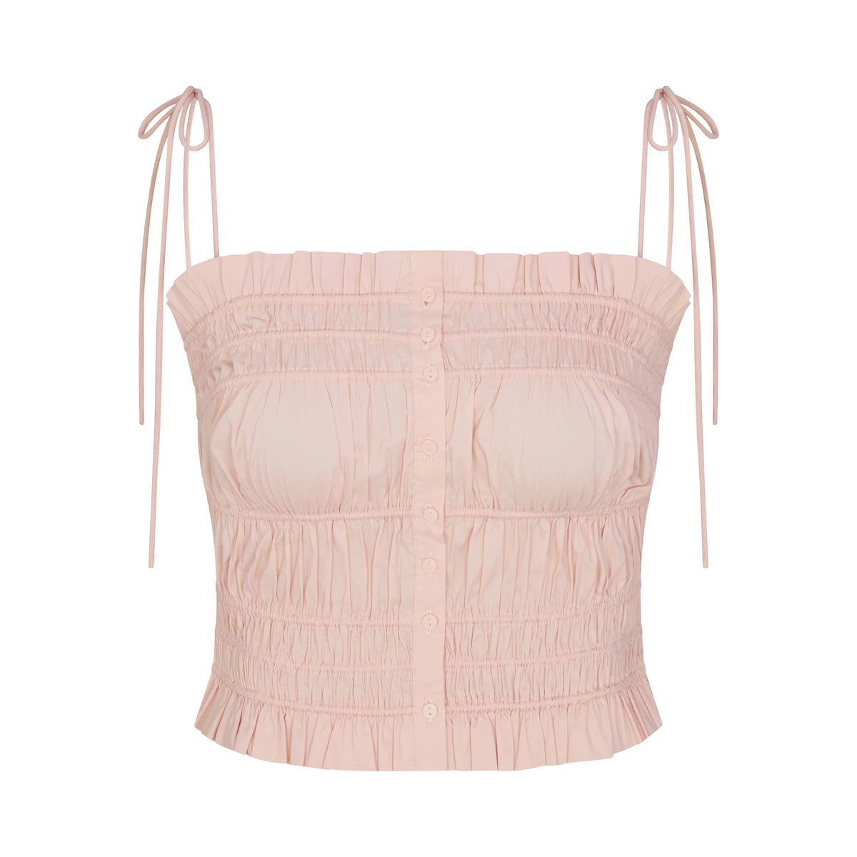 POPLIN APPAREL RUFFLE CAMI | DUSTY PINK