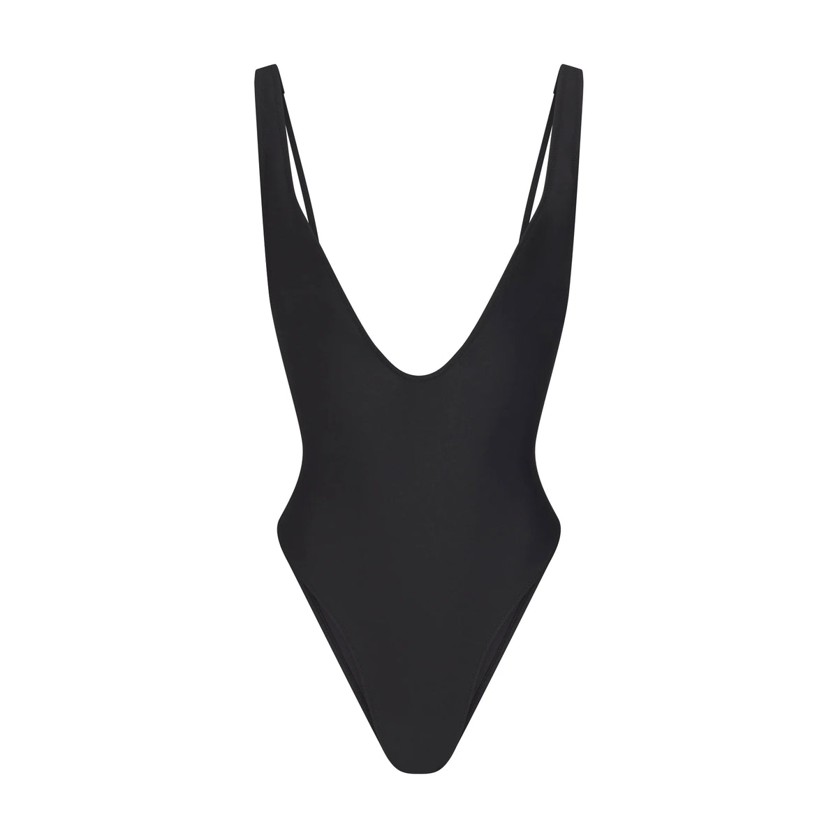SIGNATURE SWIM PLUNGE ONE PIECE | ONYX