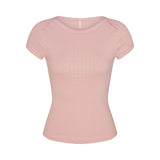 HEAVY POINTELLE BOATNECK TEE | MORGANITE