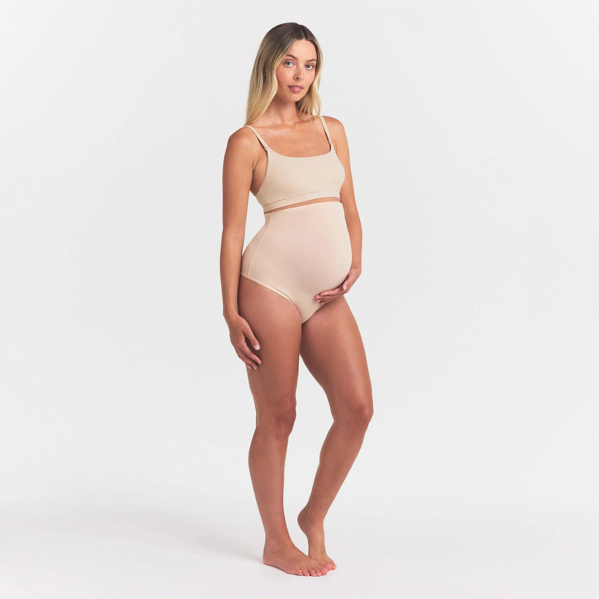 FITS EVERYBODY MATERNITY HIGH-WAISTED THONG | SAND