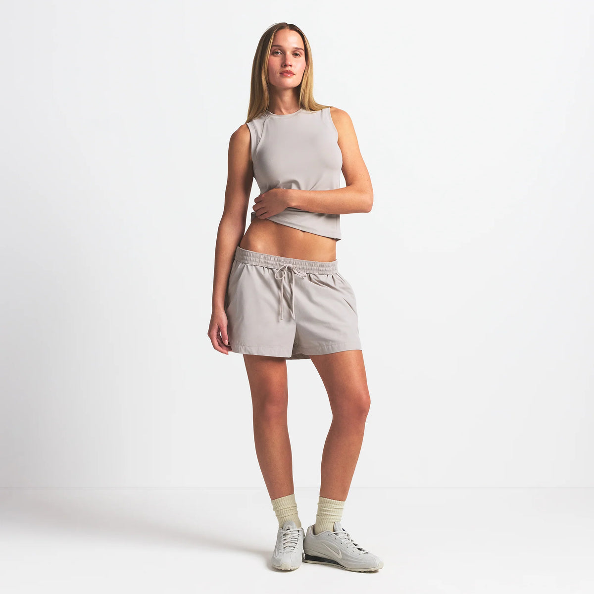 NikeSKIMS WOVEN NYLON 5" TRACK SHORT | STONE