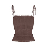 SHEER KNIT RUFFLE CAMI | AMETHYST