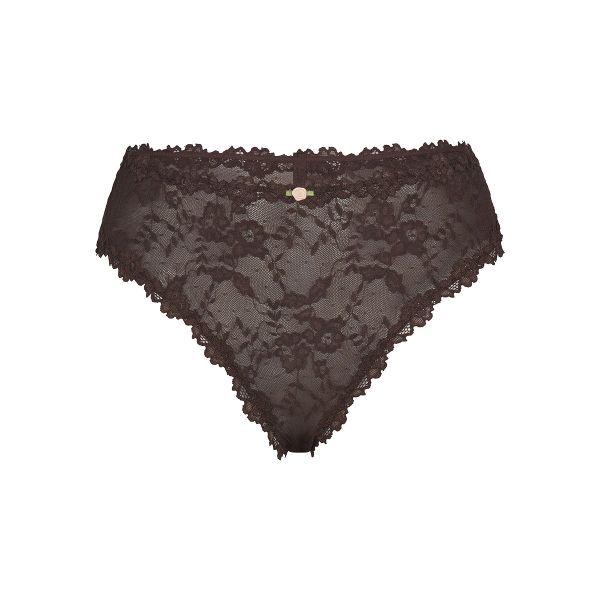 STRETCH LACE BRIEF | ESPRESSO