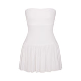 POPLIN APPAREL MINI TUBE DRESS | SNOW