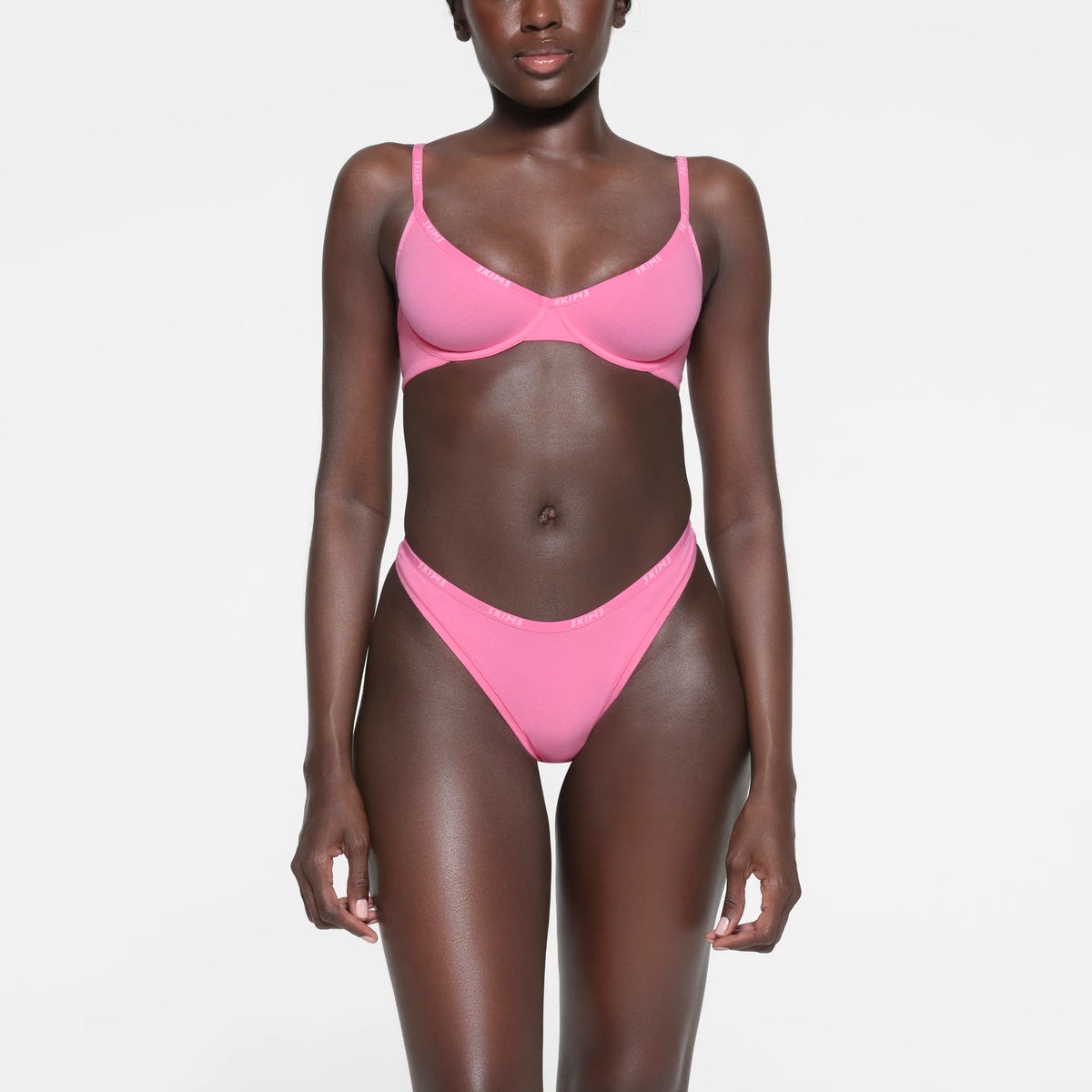 COTTON LOGO DEMI BRA | SUGAR PINK