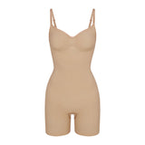 SEAMLESS SCULPT MID THIGH BODYSUIT | CLAY