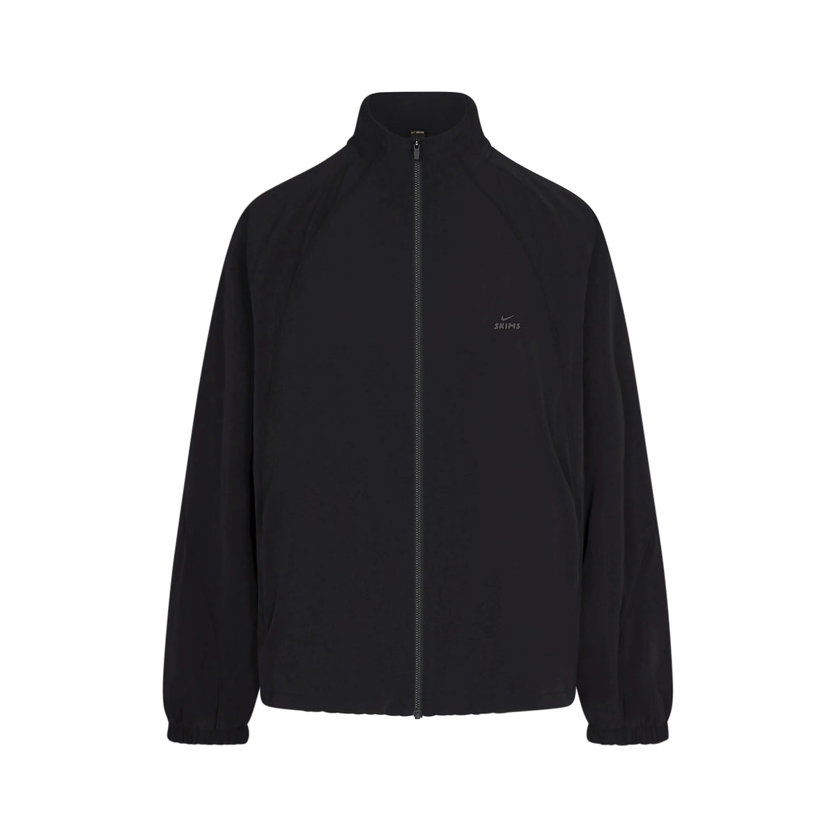 NikeSKIMS STRETCH NYLON OVERSIZED TRACK JACKET | OBSIDIAN