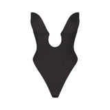 DEEP PLUNGE SHAPEWEAR BODYSUIT | ONYX