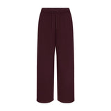 COTTON FLEECE STRAIGHT LEG PANT | CURRANT