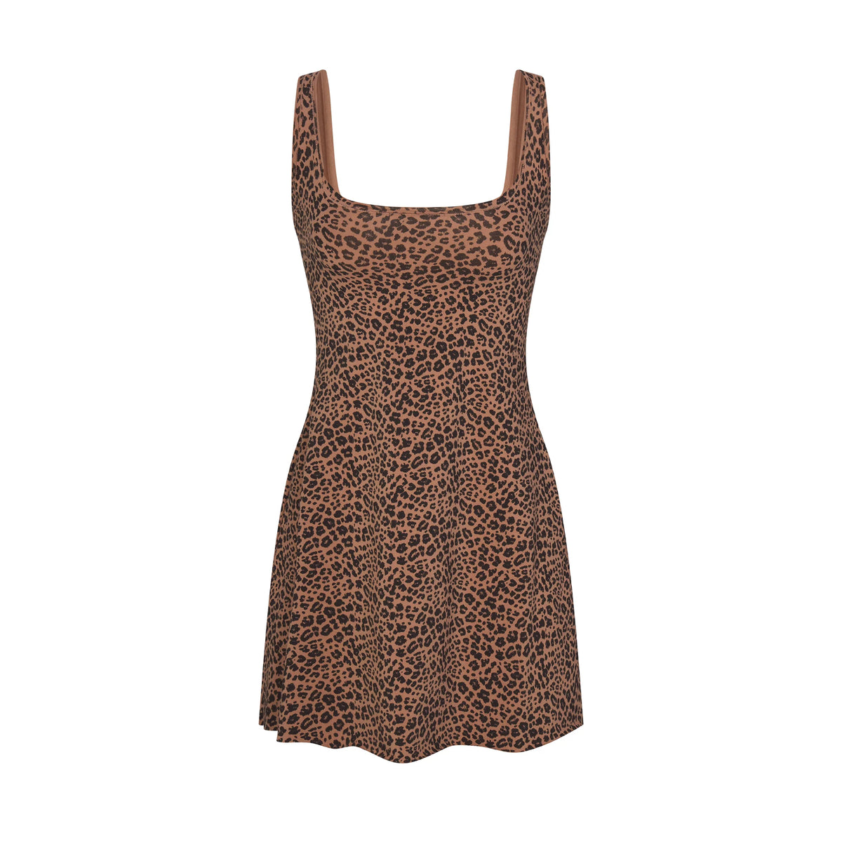 COTTON JERSEY MINI DRESS | SIENNA NATURAL LEOPARD