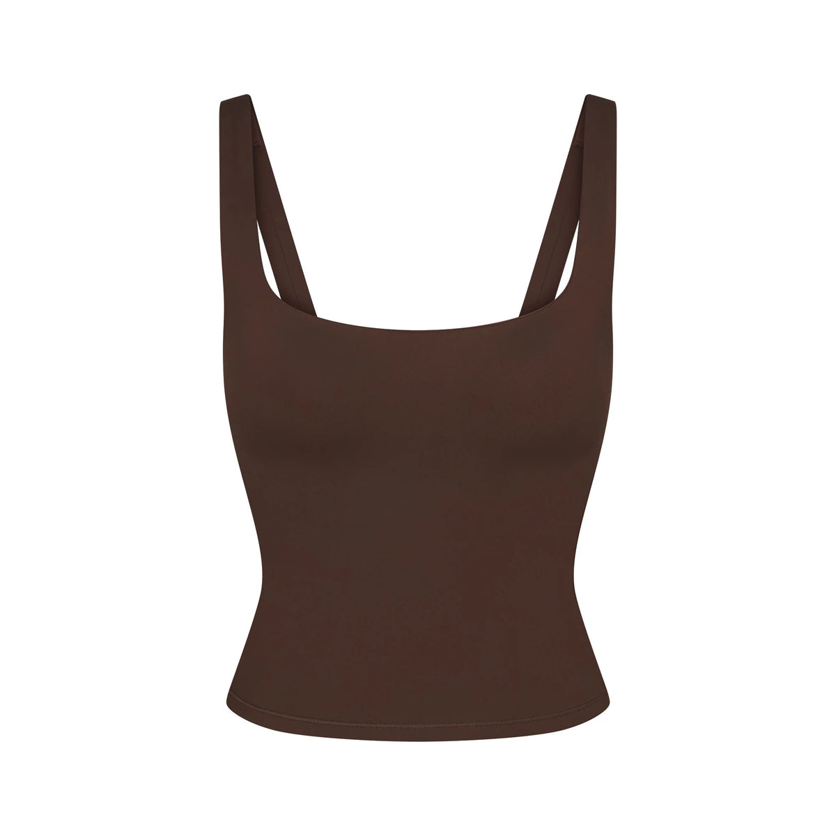 NikeSKIMS MATTE SQUARE NECK TANK | DARK SEPIA