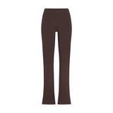 COTTON JERSEY FOLDOVER PANT | ESPRESSO