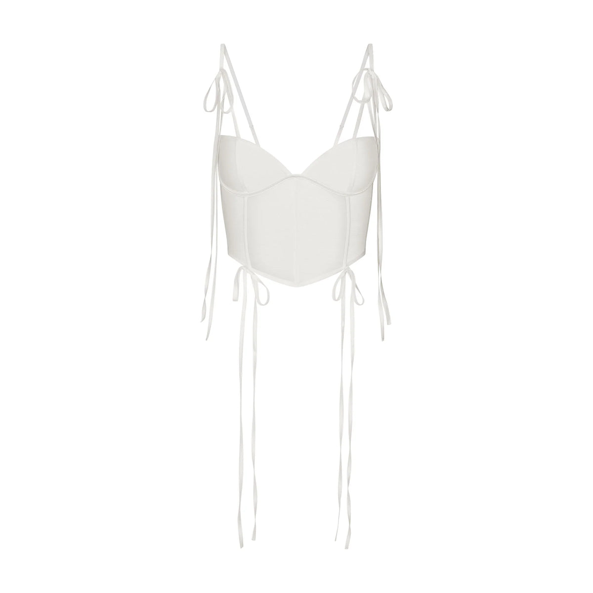 ULTRA FINE MESH BOW CORSET | IVORY