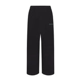 COTTON FLEECE STRAIGHT LEG PANT WITH EMBOSSED LOGO | ONYX