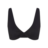 NikeSKIMS MATTE TWIST-FRONT BRA | OBSIDIAN