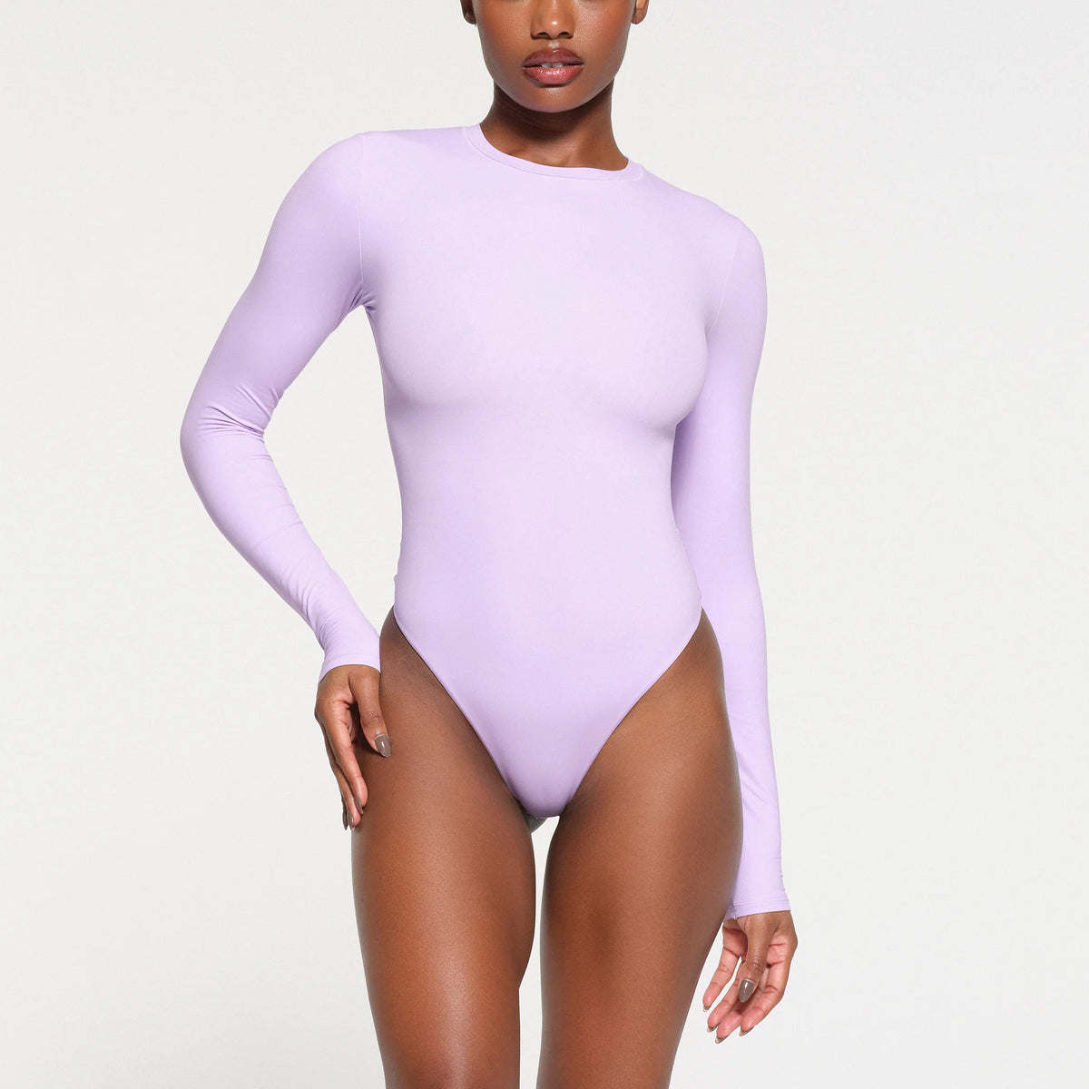 FITS EVERYBODY LONG SLEEVE CREW NECK BODYSUIT | LILY