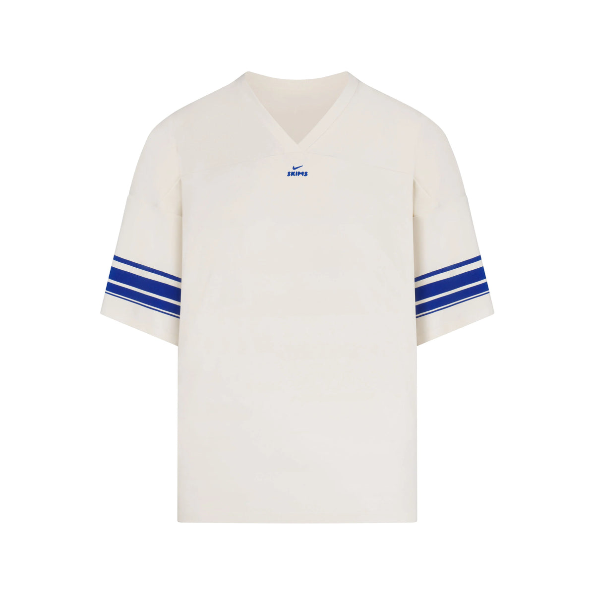 NikeSKIMS STRETCH KNIT OVERSIZED V-NECK TOP | IVORY