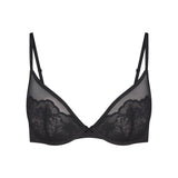 SKIMS LACE UNLINED DEMI BRA | ONYX