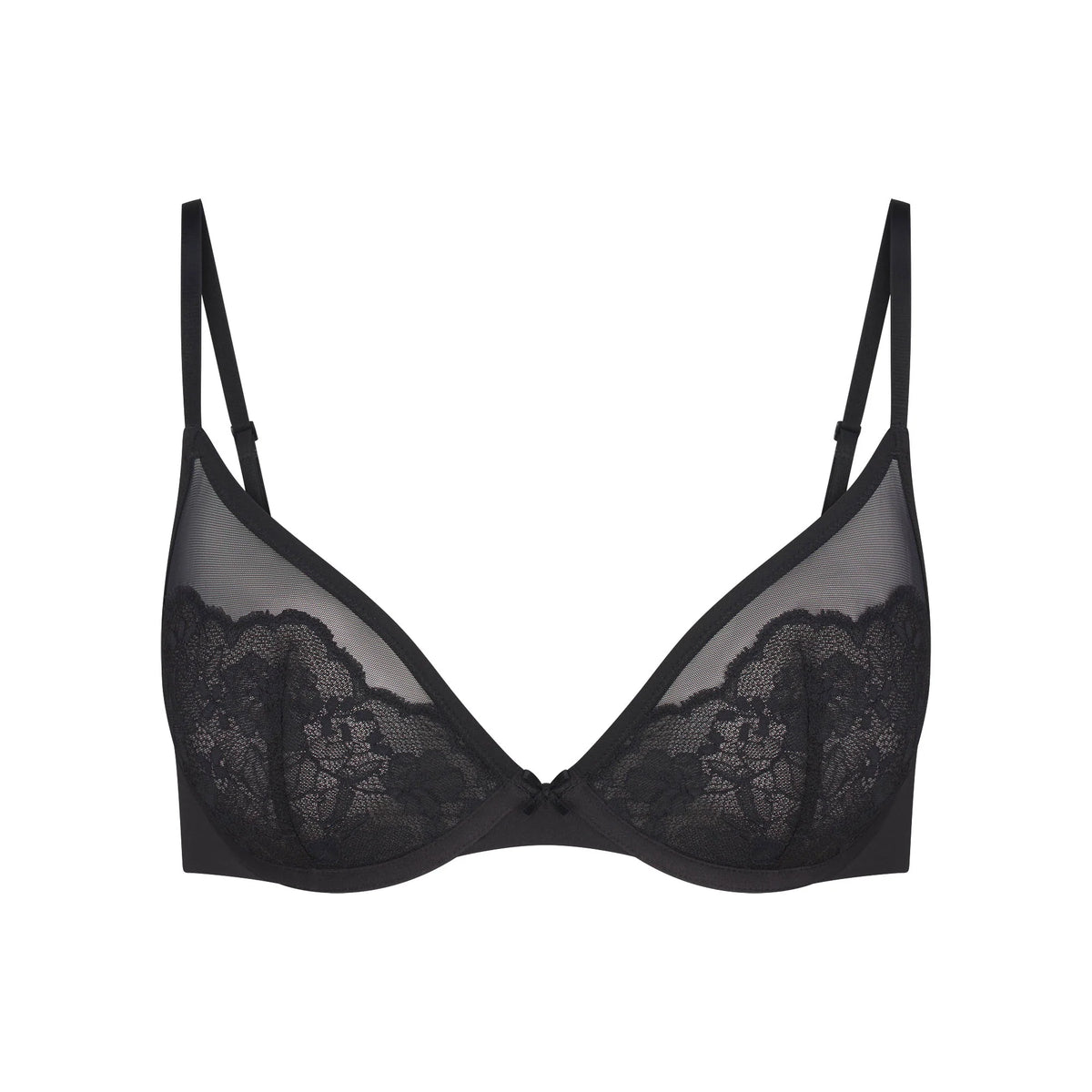 SKIMS LACE UNLINED DEMI BRA | ONYX