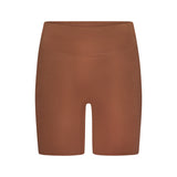 NikeSKIMS SATIN SHINE BONDED WAIST 7" BIKER SHORT | CAROB BROWN