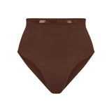 SEAMLESS SCULPT MID WAIST BRIEF | COCOA