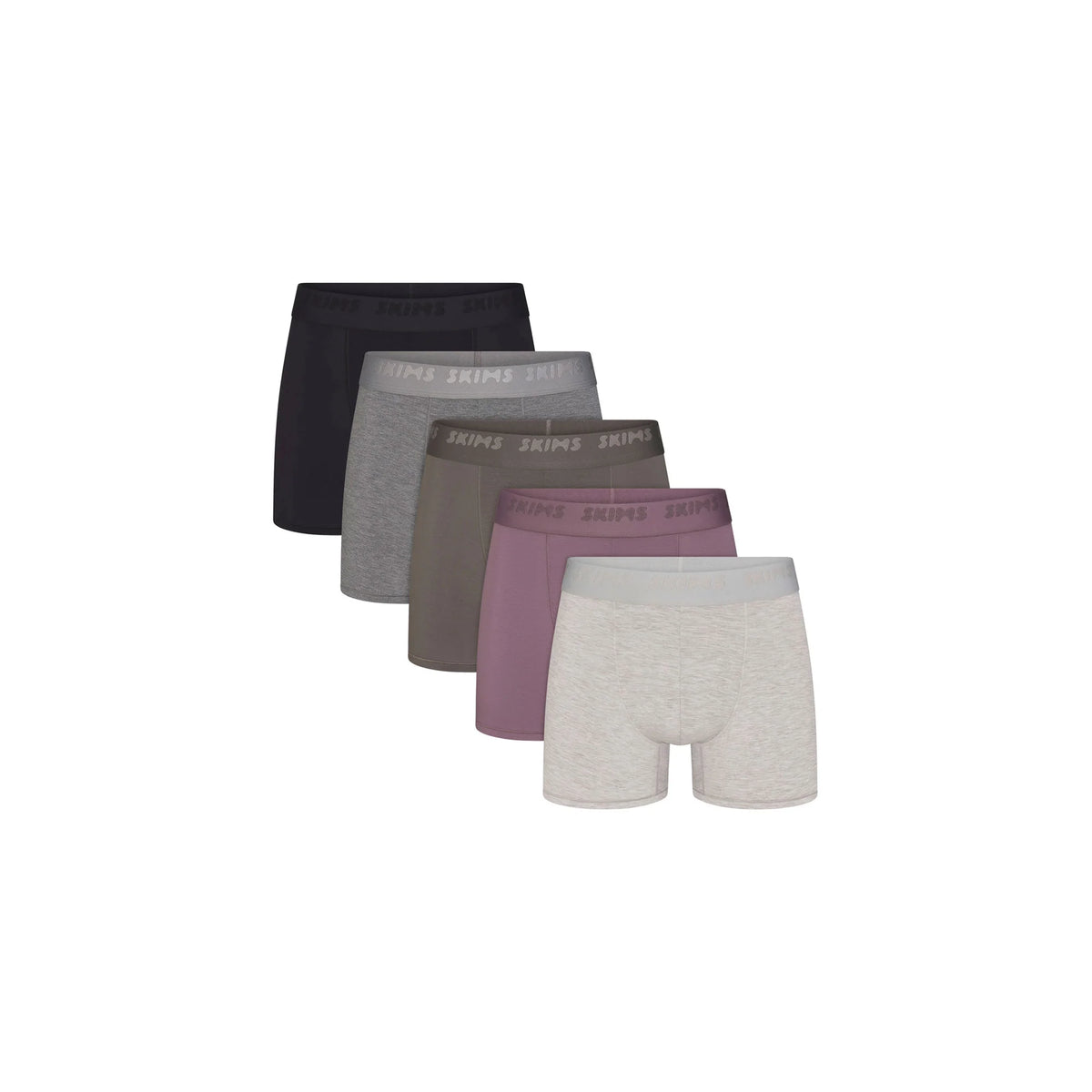 SKIMS STRETCH MENS 3" BOXER BRIEF 5-PACK | IRIS GUNMETAL MULTI