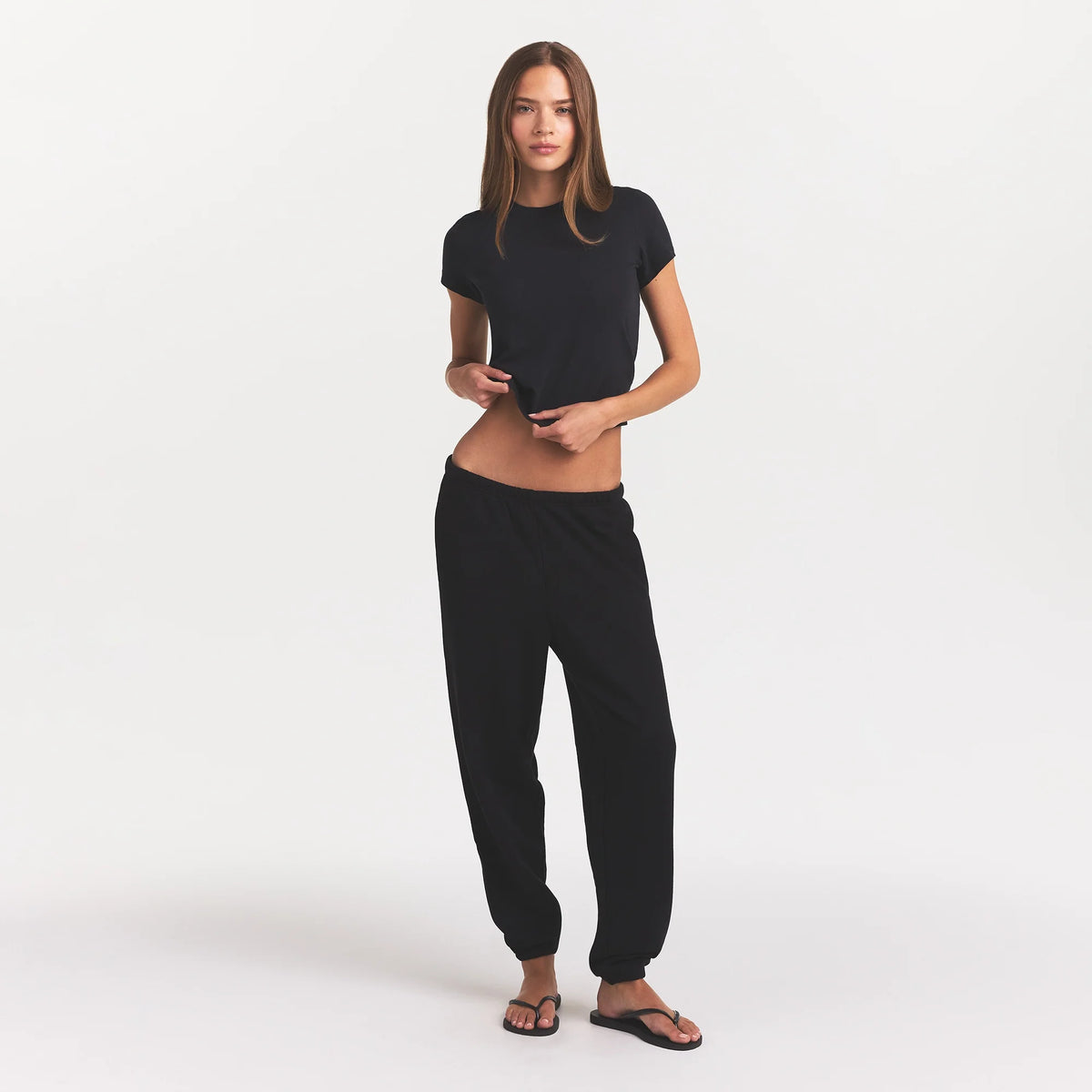 COTTON FLEECE JOGGER | ONYX