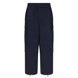 WOVEN COTTON OVERSIZED LOW RISE CARGO PANT | NAVY