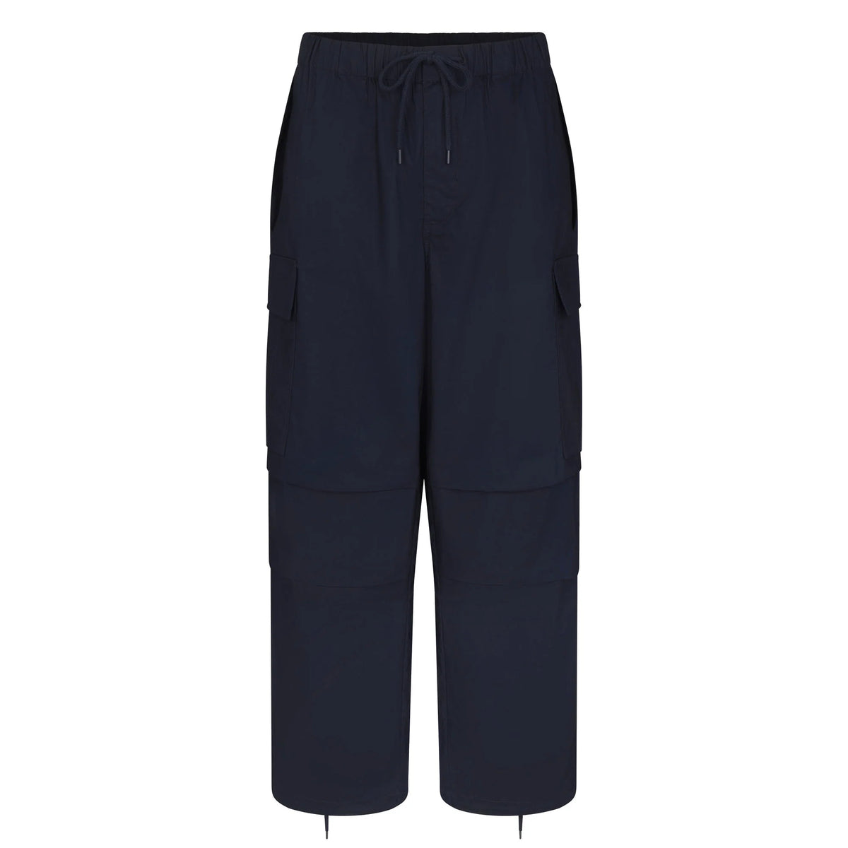 WOVEN COTTON OVERSIZED LOW RISE CARGO PANT | NAVY
