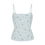COTTON JERSEY SCOOP NECK CAMI | POWDER BLUE BANDANA