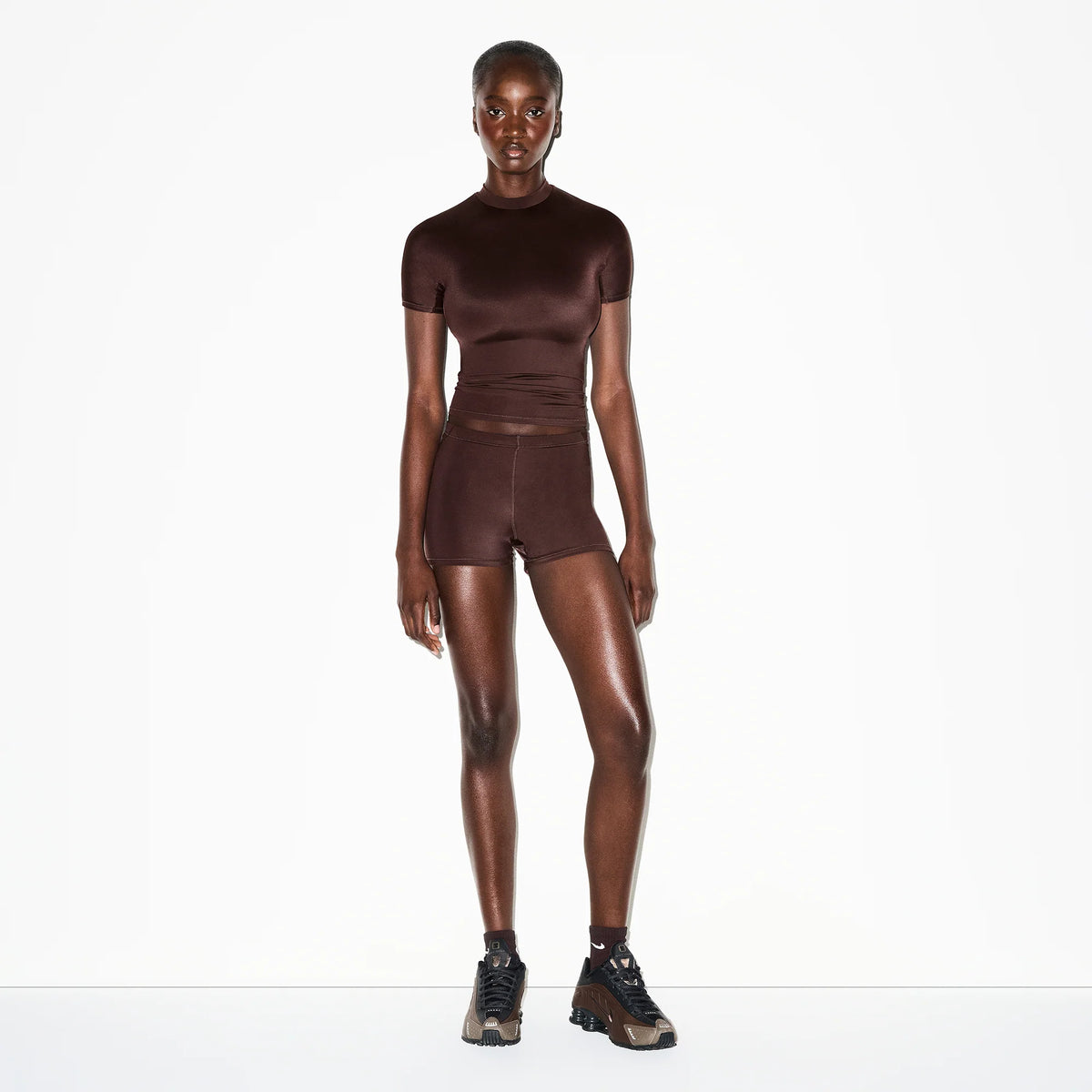 NikeSKIMS SHINE SHORT SLEEVE MOCK NECK TOP | PHOENIX