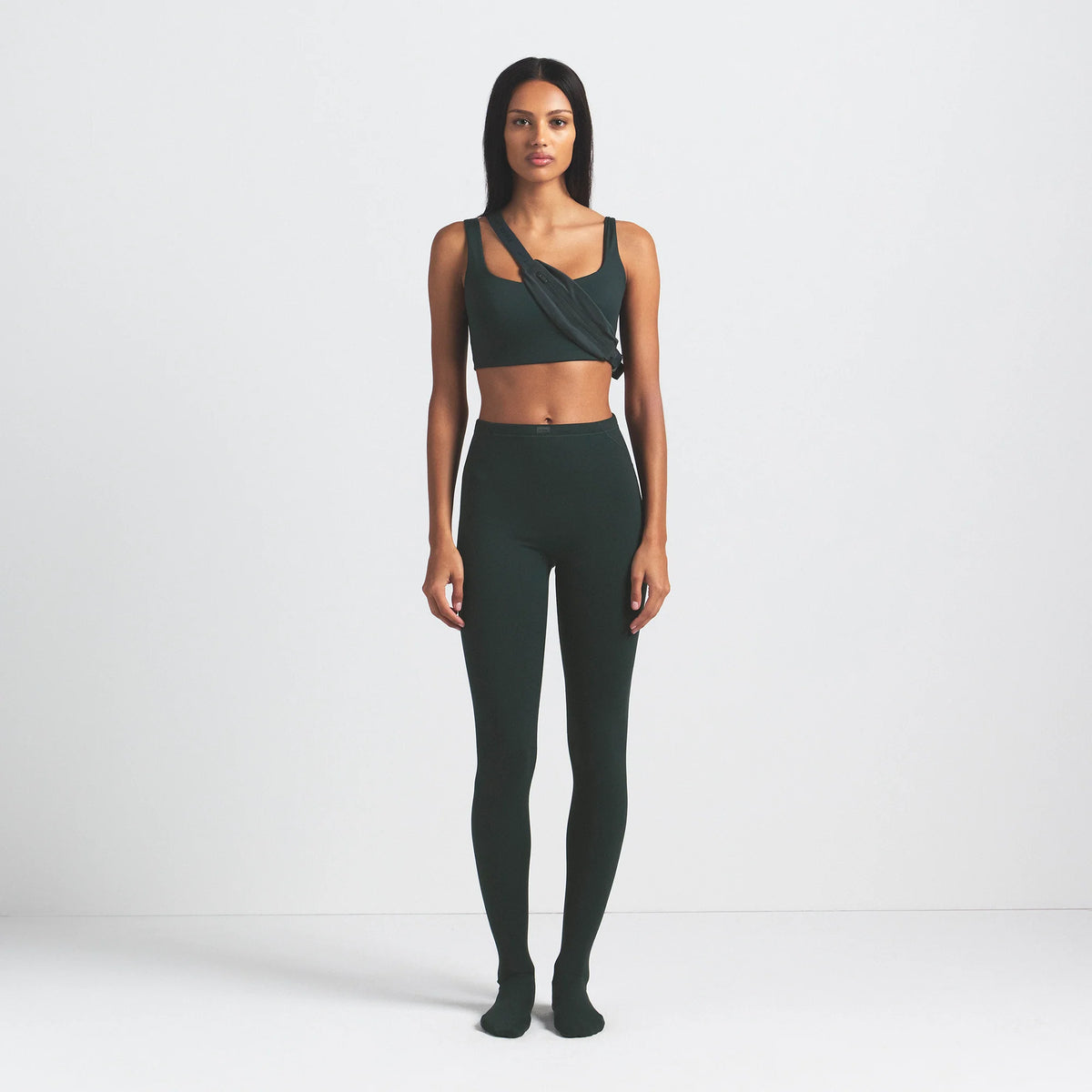 NikeSKIMS MATTE FOOTSIE GRIP LEGGING | DARK TEAL