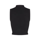 NikeSKIMS VINTAGE SEAMLESS MOCK NECK BRA TOP | OBSIDIAN
