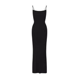 SOFT LOUNGE PETITE LONG SLIP DRESS | ONYX