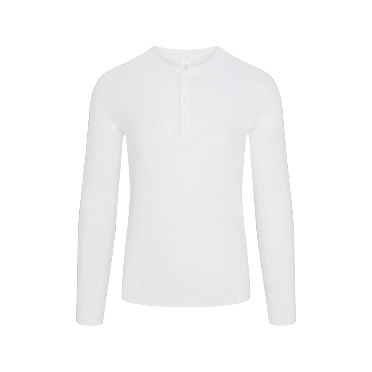 SKIMS COTTON RIB MENS HENLEY | CHALK