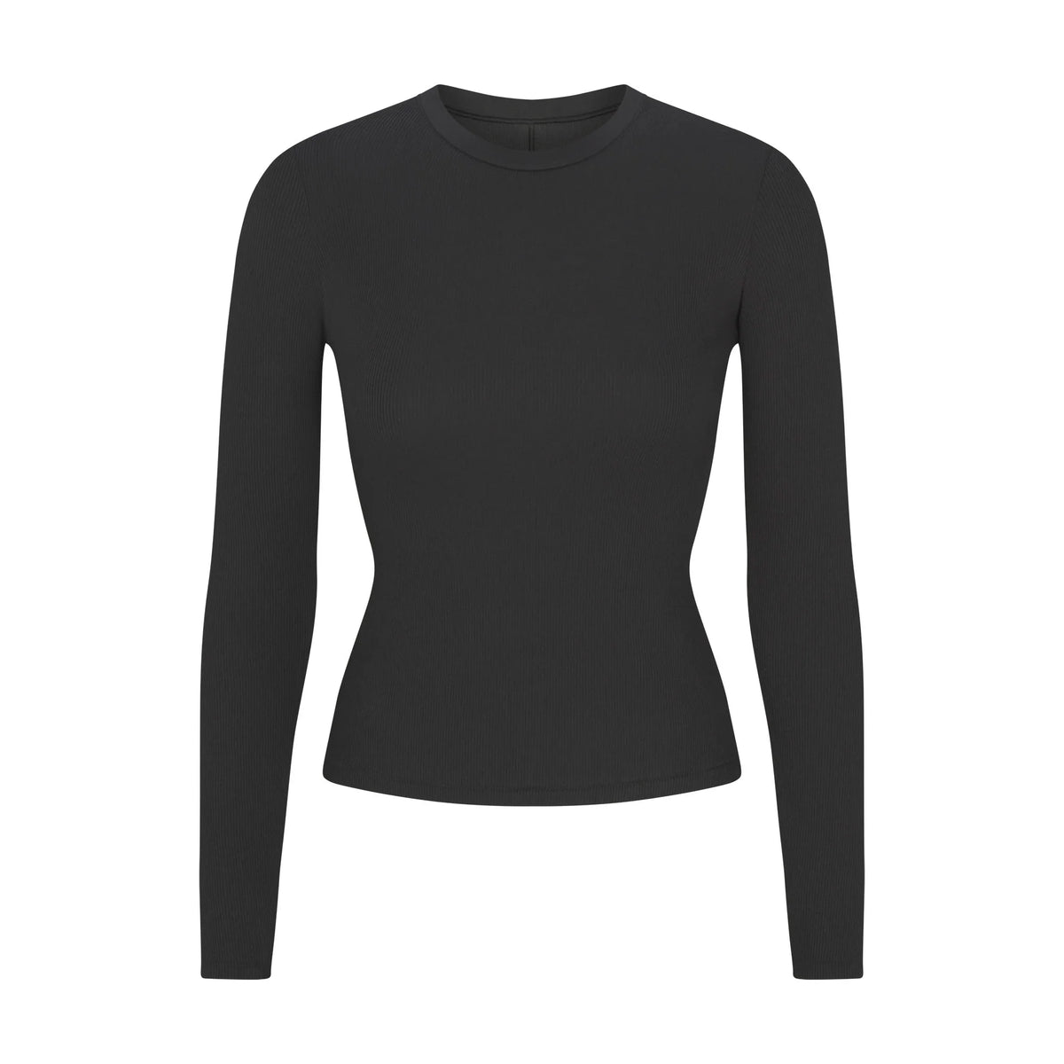 COTTON RIB LONG SLEEVE T-SHIRT | SOOT