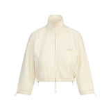 OUTDOOR FLEECE CROPPED 3/4 SLEEVE JACKET | ECRU