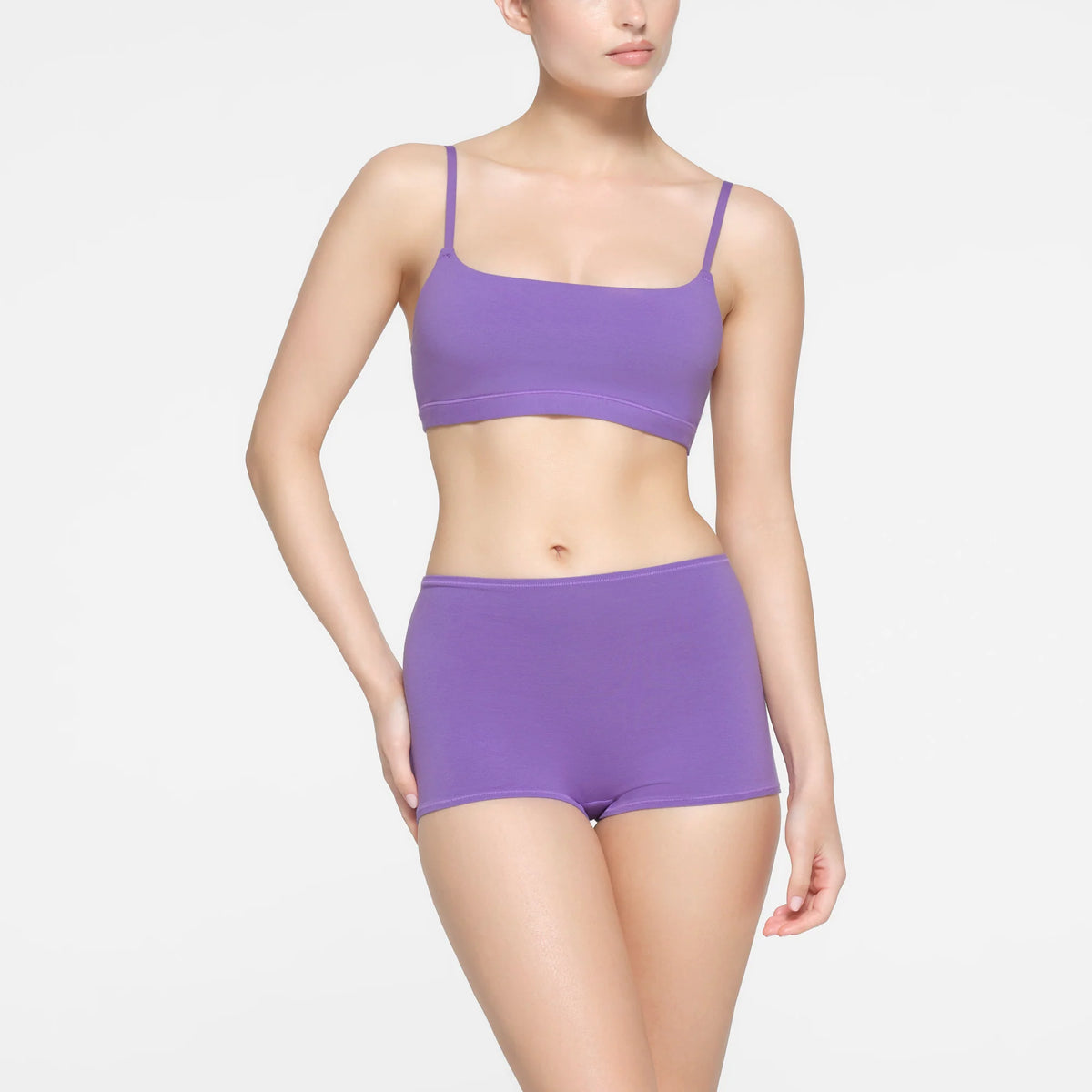 COTTON JERSEY BOY SHORT | ULTRA VIOLET