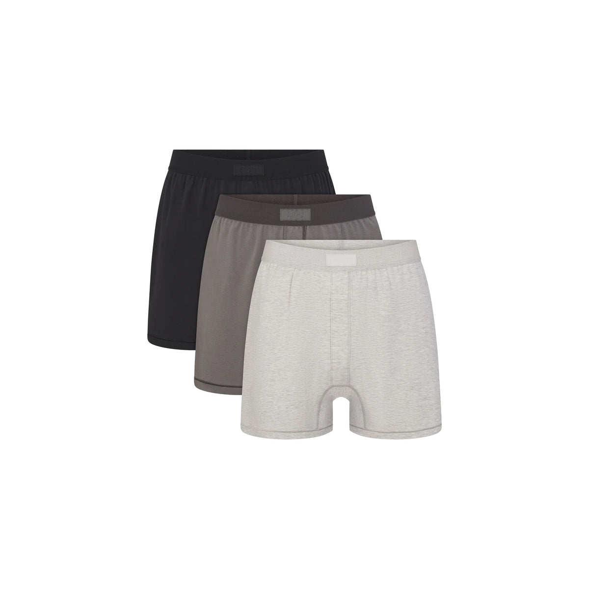 SKIMS COTTON MENS KNIT BOXER 3-PACK | HEATHER MULTI